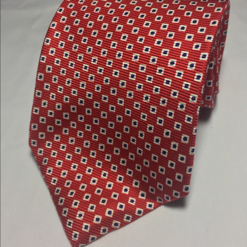 Lauren Ralph Lauren red and blue tie hand finished